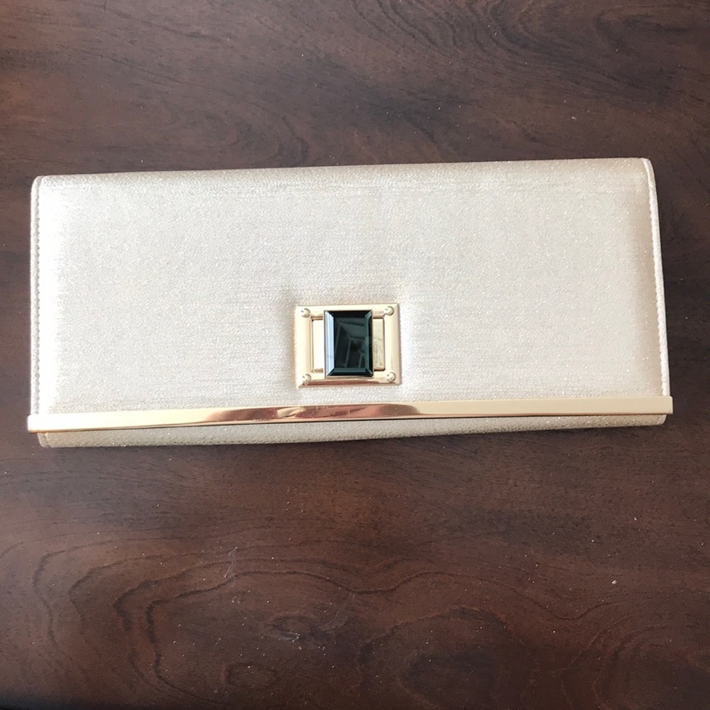 gold and champagne purse